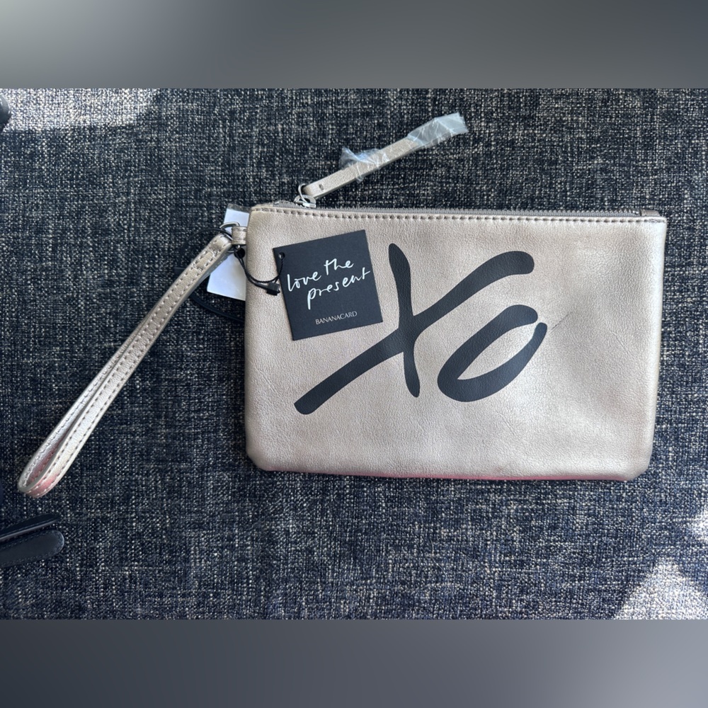 Banana Republic Tan Clutch Wristlet Sleek Design